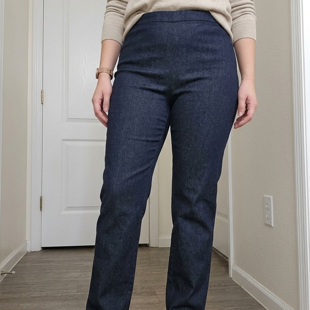Style & Co. Indigo Straight-Leg Pull-On Jeans Pre-owned